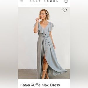 Baltic Born Bridesmaid dress, dusty blue, size large